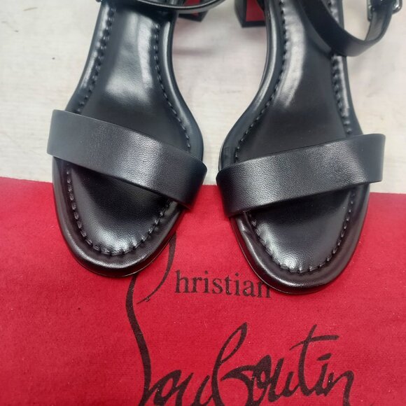 Christian Louboutin Black Miss Jane Sandal - Picture 9 of 13